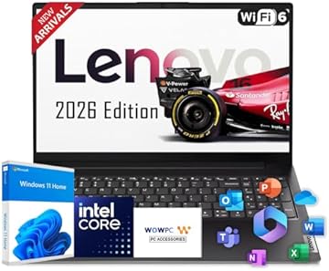 2026 New Generation V15 Business and Student Laptop, Intel Powerful Processor, 16GB RAM, 512GB SSD, 15.6" FHD Display, Wi-Fi 6, Ultra Quiet Design, Long Battery Life, Ethernet RJ-45, Windows 11