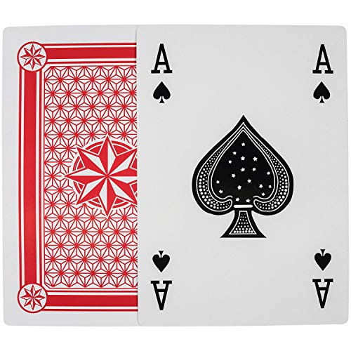 Jumbo Playing Cards Full Deck Huge Poker Index Giant Playing Cards Fun For All Ages! - Size 8.5 X 11 Inches #TOP5