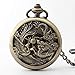 Produktbild Taschenuhr WHQ, Vintage Dragon Phoenix automatische, geeignet für Paare, Freunde, besten Geburtstag, Urlaub, Hochzeit Jubiläumsgeschenk QD (Design : A)
