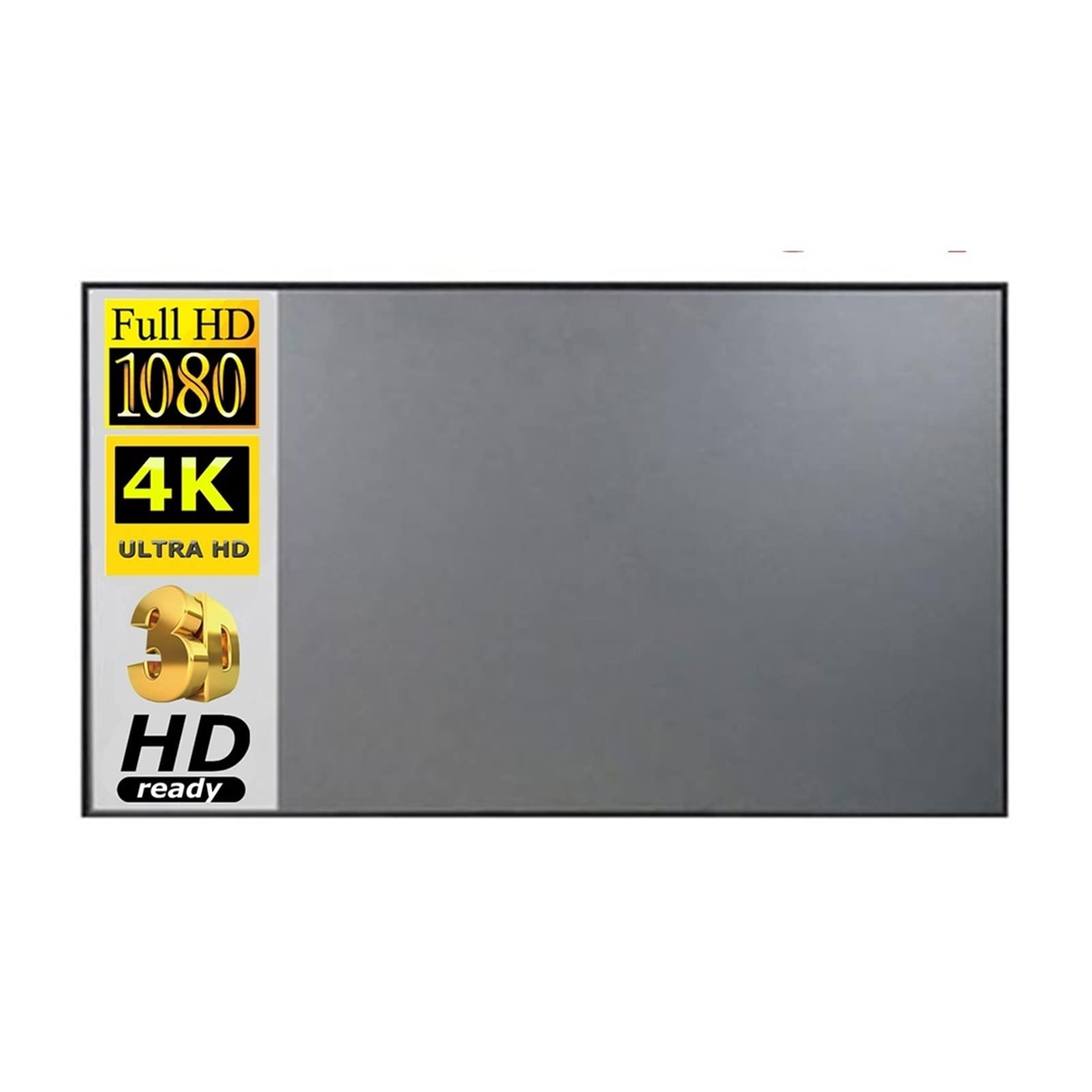 Ekran projekcyjny Przenośny ekran projekcyjny HD 16:9 biały Dacron ukośny ekran projekcyjny składany do montażu na ścianie Odporny na światło i składany(60 inch)