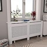 KTHLBRH Radiator Cover,Radiator Cover Heating Cabinet,Space Decorative Heating Cabinet Fit for Decoration Storage Living Room Bed Room,Radiator Cover White 67.7'x7.5'x32.1' MDF