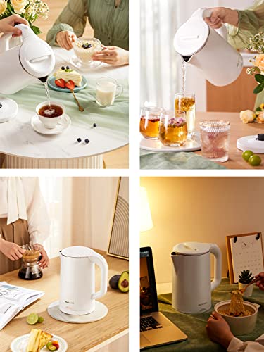 Bouilloire électrique 1500W au design soigné et chauffe-thé efficace - 5