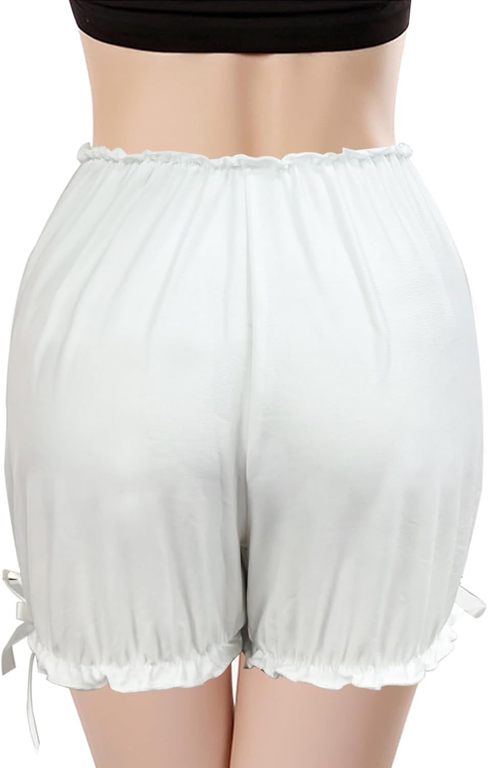 Ice Silk Bloomers for Women, Pumpkin Shorts Security Short Pants Ruffle Bloomer - Image 3
