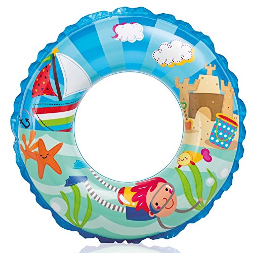 Intex 59242Ep 24" Transparent Swim Ring Assorted Colors #TOP3