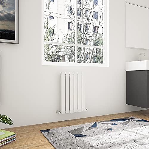 Acezanble 1800x408mm Vertical Flat Panel Radiator White Double Modern Central Heating Radiators for Bathroom Kitchen Living Room