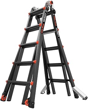 Little Giant Ladders 1304-018 Velocity PRO Multi-purpose Ladders, 5 Tread, Superior Anodised Finish, EN131