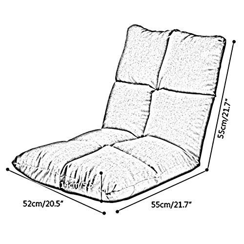 Chaise de sol pliante réglable à 5 vitesses avec dossier lavable - 2