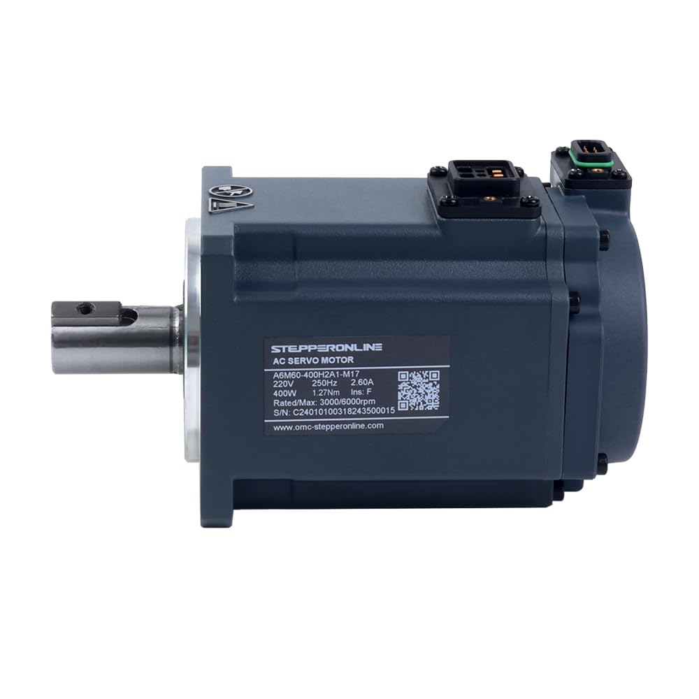STEPPERONLINE Kit servomotore AC EtherCAT Serie A6 400W Servomotore 3000rpm 1,27Nm 17 Bit Sensore di posizione assoluto IP67 + Driver servomotore AC EtherCAT 400W + Cavo da 3,0M