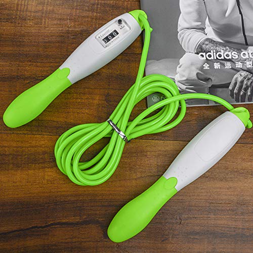 DECDEAL Corda de salto ajustável de 9.8ft com corda de salto contrária para a aptidão Home Trainning