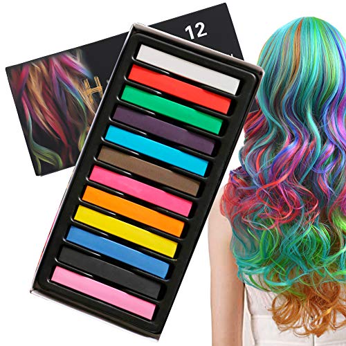Hair Chalk,Hair Chalk Pens,Hair Chalk for Kids Non Toxic Washable Temporary Hair Chalk-Washable Hair color Safe For Kids And Teen - For Party,Girls Gift,Kids Toy,Birthday Christmas Gifts For Girls