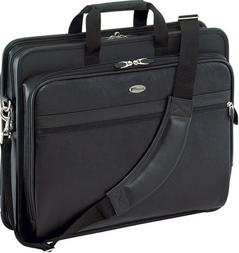 Targus Deluxe Top-Loading Leather Case for 17-Inch Laptops, Black (TLE400)