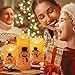 Yinuo Candle Christmas Candle Gifts, Snowman LED Flameless Candles Battery Operated Pillar Candle Moving Effect Flickering Candles with Remote for Christmas Decoration, 4in 5in 6in Pack of 3