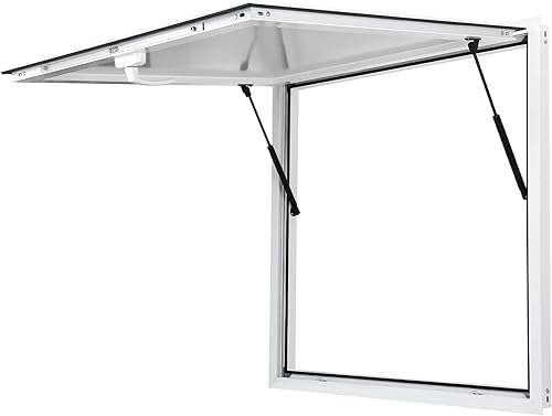 KODOM Ventana de concesión de 36 x 36 pulgadas, ventana de paso para camión de alimentos, soporte de concesión, puerta de ventana de servicio con