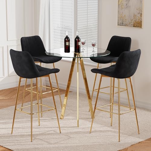 10 Best Chair Height for 30 Inch Table: Perfect Seating Guide for Comfort 8 SIZOTA 5 Piece Pub Dining Set, Modern Round Bar Table and Chairs for 4, 30