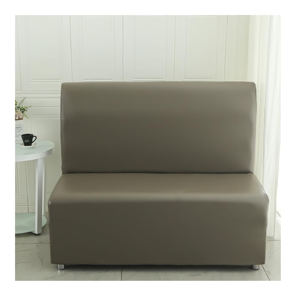 YANGAFJDUA Waterproof Armless Sofa Chair Covers Slipcovers with Elastic Bottom, Stretch Armless Couch Slipcover without Arm PU Futon Covers Slipcovers Non-Slip Chair Furniture Protector