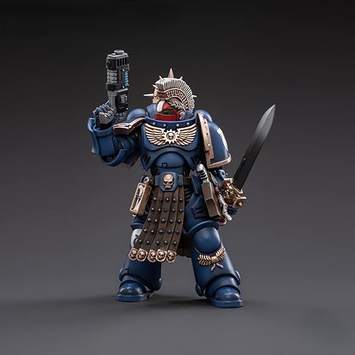 Pipigirl Figuras de acción de soldado de licencia genuina 118, kits de modelos de guerrero extremo militar militar de 4 pulgadas (Ultramarines