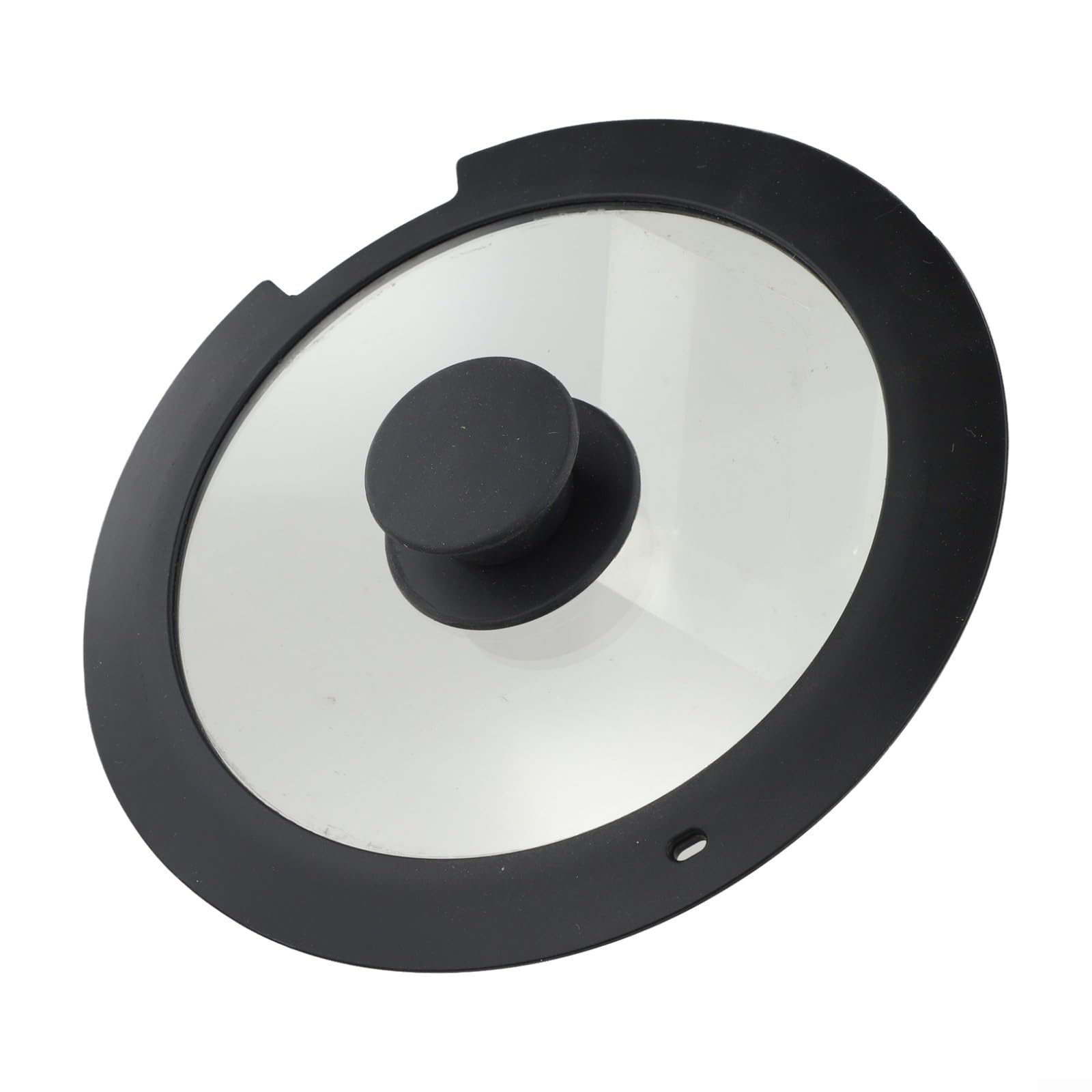Heat Resistant Silicone Pot Lid Featuring Tempered Glass View Window And Cool Touch Handle White(A 20CM)