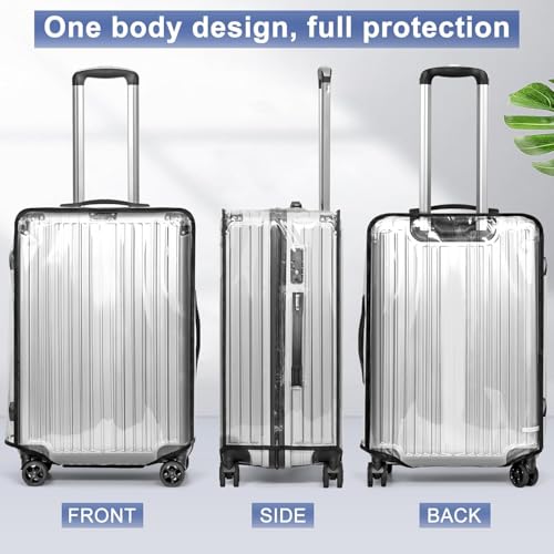 Image of LIGHTNIING HAMMERZ Transparent Luggage Cover | Clear PVC Suitcase Cover | Trolley Bag Protective Covers Case Waterproof Travel Bag Suitcase Covers | (28 Inches)