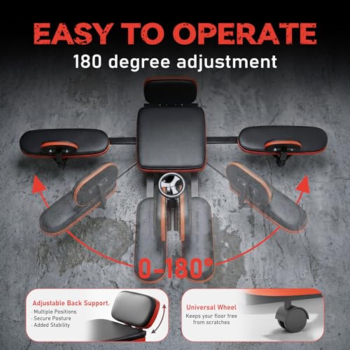Image of Rigel Leg Stretcher, 220LBS Leg Stretch Machine, Heavy Duty Steel Frame Equipment Splits Machine, Leg Stretching Training Machine for Home Gym Split Machine Training Fitness