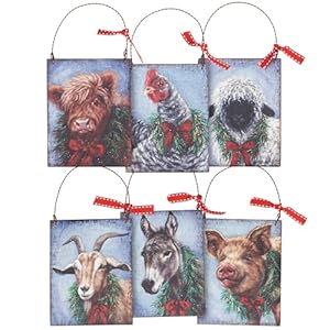 Primitives by Kathy Christmas Animal Ornament Set