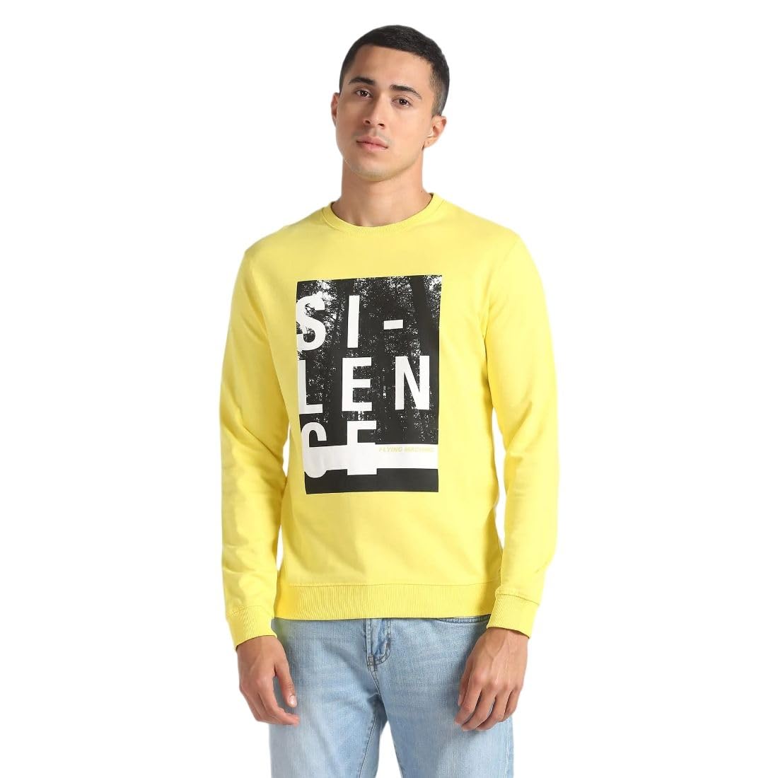 flying machine Men's Regular Fit Sweatshirt| Printed-picture-33