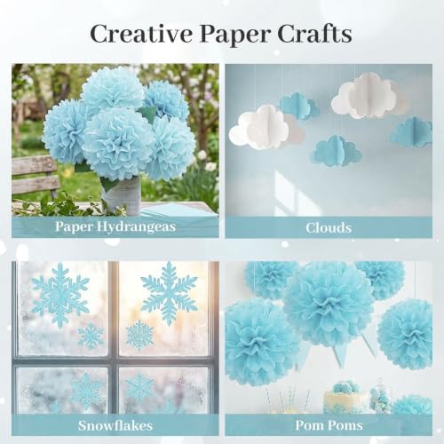 Image of Koogel 330 Sheets Light Blue Tissue Paper, 14 X 10 inches