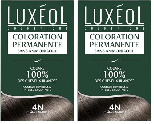 Coloration permanente Luxéol châtain naturel 4N sans ammoniaque 60ml