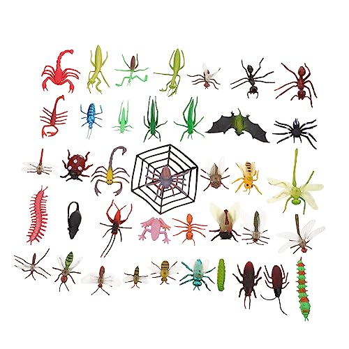 Operitacx 1 Conjunto 39Pcs Animais Simulados Mini Abelha Mini Modelos Animais Modelo Simulado Animal