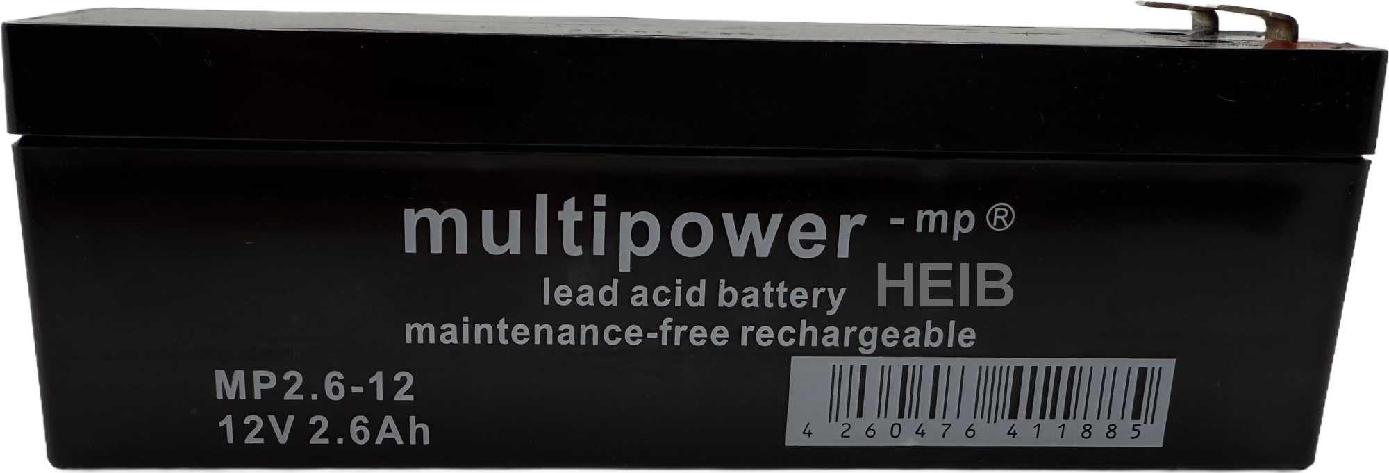 multipower wartungsfreie Bleibatterie MP2,6-12 / MP2.6-12