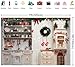7X5ft Christmas Photography Backdrop Christmas Rustic Barn Wood Door Backdrop for Family Holiday Party Decoration Supplies Photo Studio Props