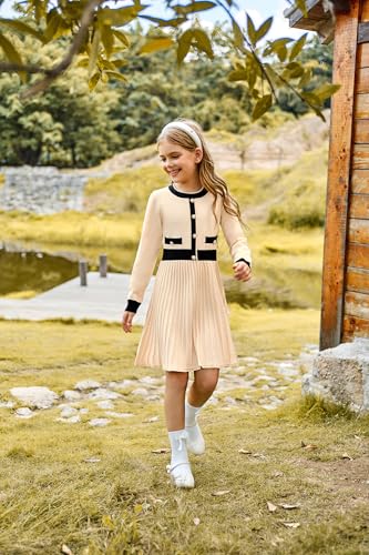 Image of GRACE KARIN Girls Sweater Fall Dress Long Sleeve Casual Winter Dresses 6-16