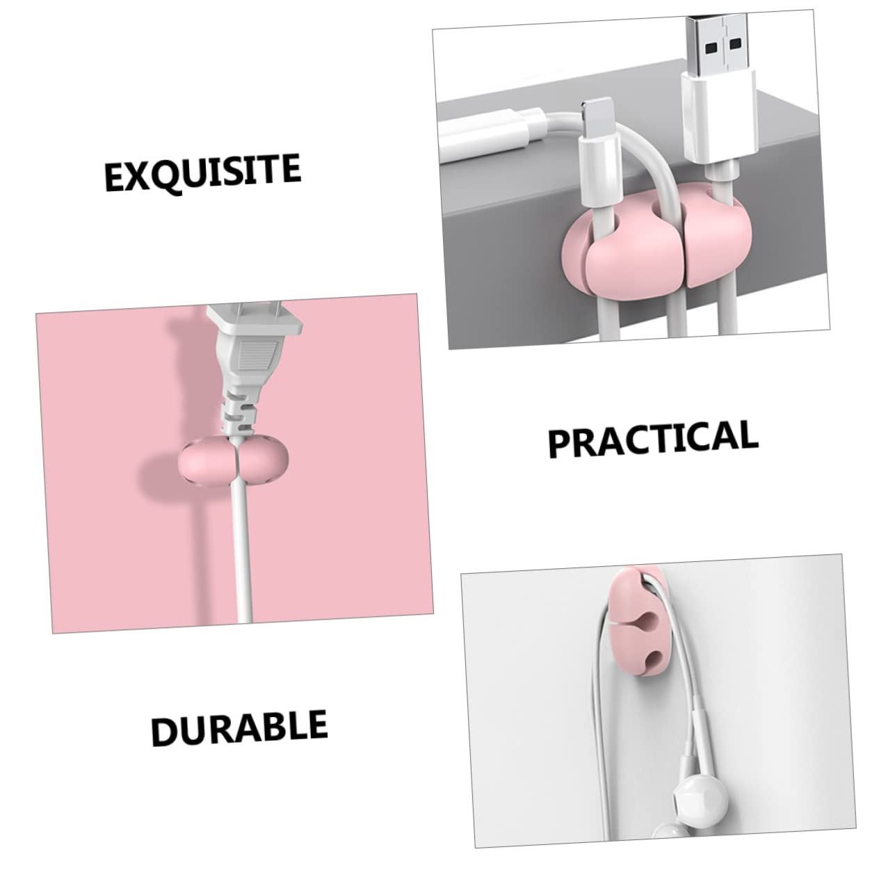 OSALADI 30stücke Kabelhalter Aus Silikon Selbstklebende Kabelorganizer Für Schreibtisch Effizienter Kabelmanagement-lösungen Für Usb Und Netzkabel Platzsparend Und Langlebig