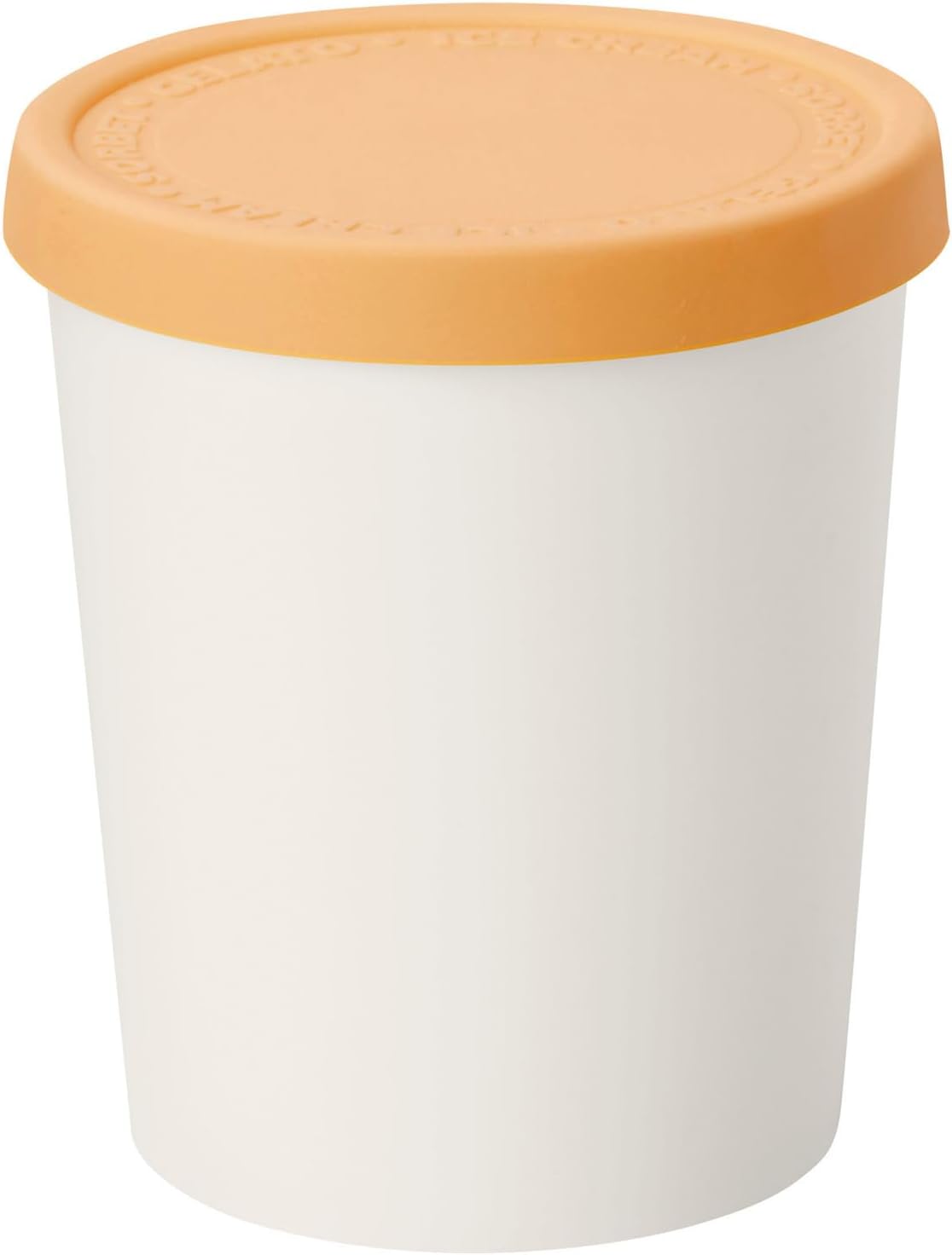 Tovolo 1 Quart Ice Cream Containers with Lid for Homemade Ice Cream Toppings Supplies, Air Tight Silicone Lid Reuseable Ice Cream Storage for Freezer Dishwasher Safe Frozen Treat Tub, Sunburst Orange