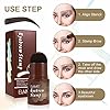 Eyebrow Stamp Kit, Eyebrow Shaping Stamp Makeup Kit, One Step Eye Brow Stamp, Long Lasting Eyebrow Makeup Tool with 10 Reusable Eyebrow Stencils, 2 Eyebrow Brushes, 3 Colors (Medium Brown)