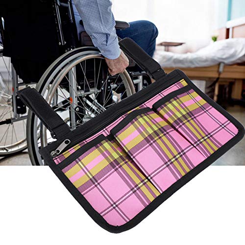 Wheelchair Side Bag, 3 Pocket Armrest Pouch Bag Wheelchair Armrest Pouch Organizer Bag For Side Of Chair, Armrest Side Organizer For Electric, Manual Or Powered Chairs #TOP5