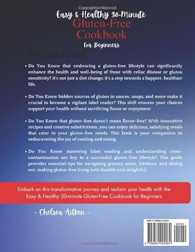 Easy & Healthy 30-Minute Gluten-Free Cookbook for Beginners: 1500 Days Tasty Recipes with a Complete