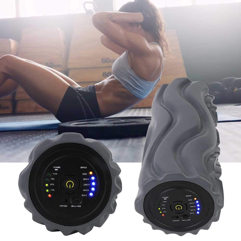 Fitness Foam Roller, Drei Bereiche Massage Getreide umweltfreundlich 4 Gänge Vibration Foam Roller, Yoga-unterstütztes Training für das Muskeltraining Muskelentspannung