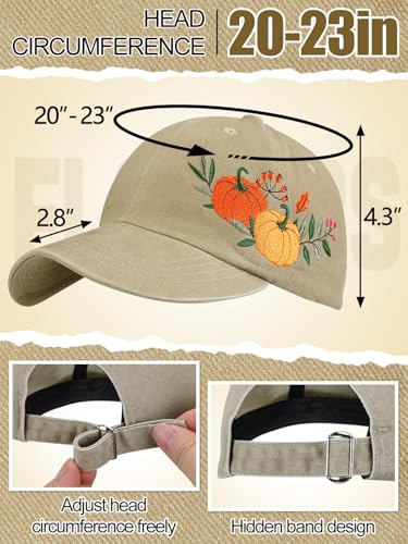 Image of Biggun Embroidered Baseball Cap for Girls Women Men | Adjustable Soft Breathable Cotton Hats for Fall Gifts