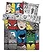 Produktbild Sleepdown Marvel Comic Tones Bettwäsche-Set für Doppelbett, Baumwoll-Mischgewebe, Grau