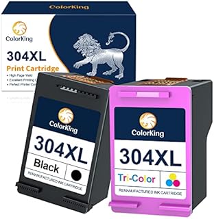 ColorKing 304XL 304 XL Remanufactured for HP 304 Ink Cartridges Combo Pack for HP ENVY 5010 5020 5030 5032 5000 DeskJet 2600 2630 2620 2622 2632 3720 3730 3735 3750 3760 3762 (1 Black, 1 Tricolour)