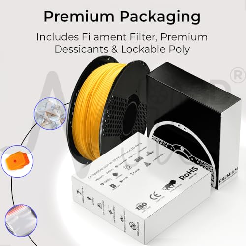 Image of NFIL3D 1KG Net Turbo Finish PLA+ Gold 3D Printer Filament | Filaments for 3D Printer| 1.75mm| Accuracy + /- 0.015mm | 1000g 3D Filament, 250g Spool, 350g Packaging Weight (Total Weight 1.6KG)