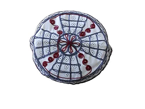 Kalra Creations Muslim Men Hat Round Topi Embroidered Prayer Skull Cap (20")