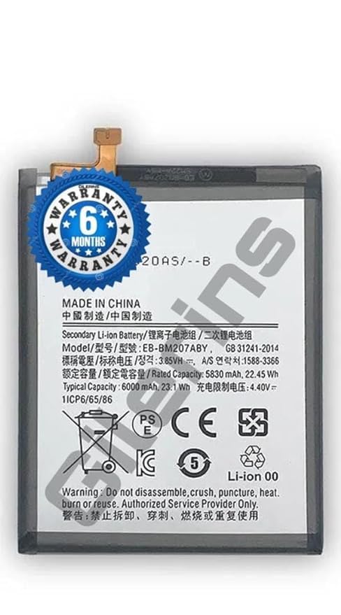 Image of Original EB-BM207ABY Battery for Samsung Galaxy F12 | M12 | F41 | [M21-2021] M21S | M30S | M31 | M21 Battery with 6 Month Warranty** (HH122)