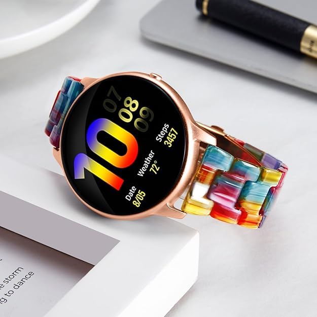 BINLUN Resin Watch Bands Replacement Watch Straps for Men Women 14 Colors Watchbands Lightweight 12/14/16/18/20/22mm Wrist Bands Fashion Skin-Friendly Smart Watch Bracelets - Image 6