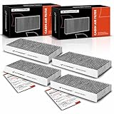 A-Premium 4-PC Cabin Air Filter w/Activated Carbon Compatible with Honda & Acura Model - Civic (01-05), CR-V (02-06), Element (03-11), CSX (06), EL (97-00 02-05), RSX (02-06)