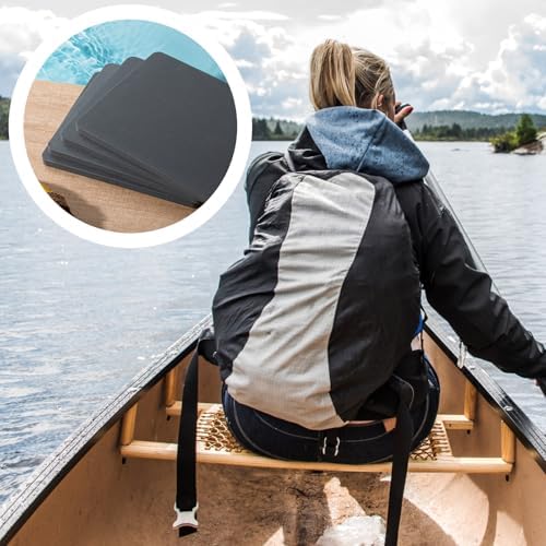 Soulchen 2 Pcs Flat Canoe Knee Pads with Peel and Stick Adhesive Backing10 x 12 x 0.6 Inch Gray Foam Knee Pads Prevent Bruising and Scrapes for Canoe Race, River Tripper or Moderate Whitewater Boat - 5