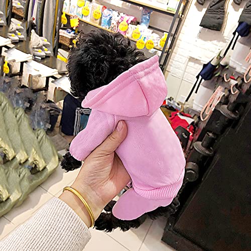 Dog Hoodie, Pet Jumpsuit Fleece Sweatshirt With Buttons, Dog Clothes, Dog Cold Weather Coats, Dog Pajamas, Winter Warm Cotton Puppy Hoodie 4 Legs Dog Clothes For Small Medium Large Dogs Cats Boy Girl #TOP3