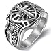 Jude Jewelers Stainless Steel Crusader Sword Cross Medieval Shield Ring