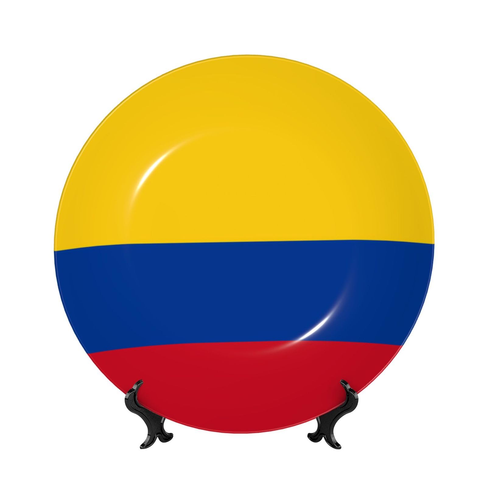 Platos decorativos de Colombia estables para evitar caídas con soporte de 10 pulgadas