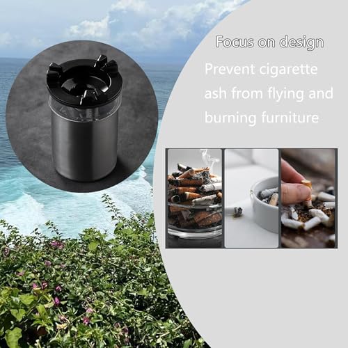 Image of Boat Ashtrays with Lid, Portable Ashtray for Boats, Mini Marine Trash Can, Detachable Windproof Extinguished Butt Bucket